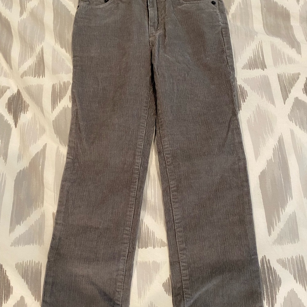 Size 6 Boys - crewcuts corduroy pants light gray
